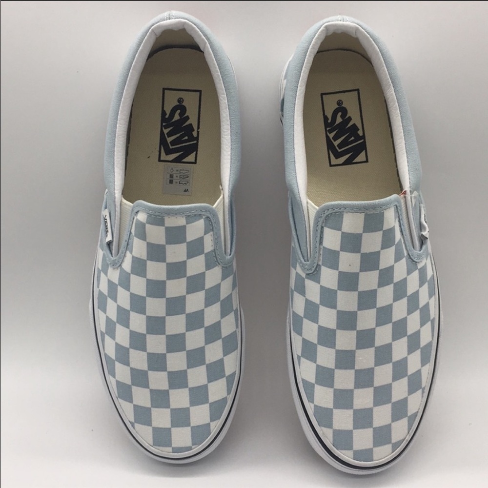 • VANS CLASSIC SLIP-ON Checkerboard Baby Blue WMNS - Picture 2 of 16